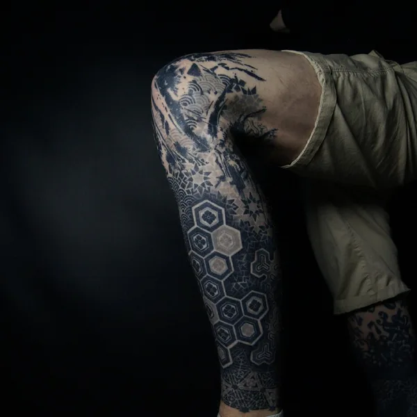 Ornamental tattoo by Ульященков Владимир in Moscow