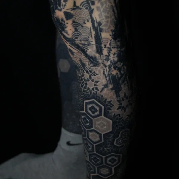 Ornamental tattoo by Ульященков Владимир in Moscow