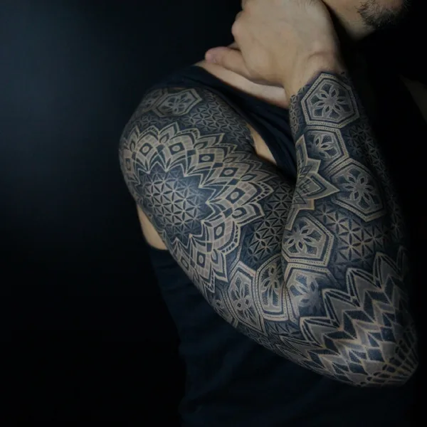 Ornamental tattoo by Ульященков Владимир in Moscow