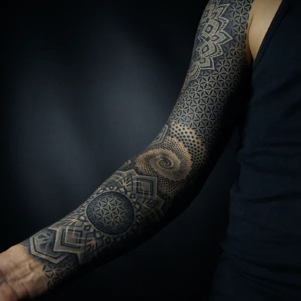 Ornamental tattoo by Ульященков Владимир in Moscow