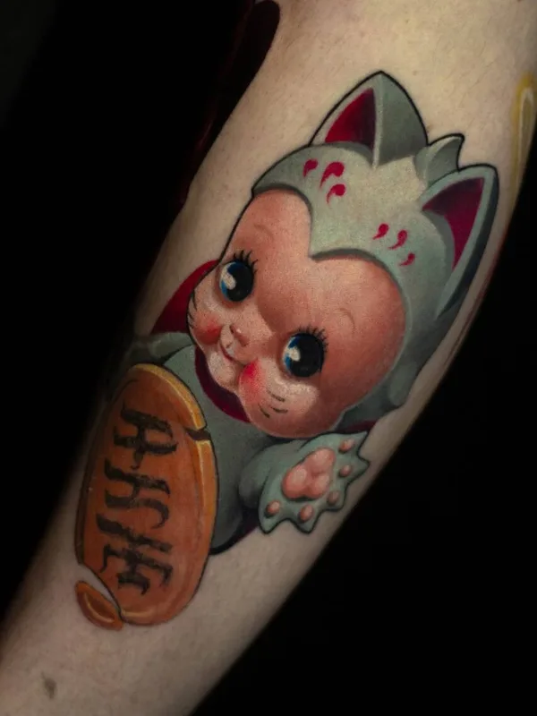 color neo-traditional tattoo on forearm #95009 | Tattoo Artist Мария Иволга