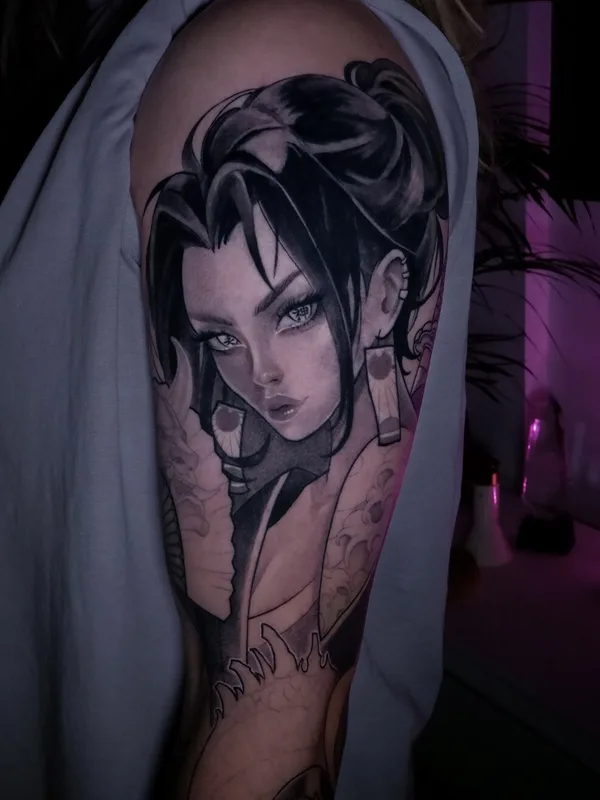 Neo Traditional tattoo by Alena Lang in Valencia