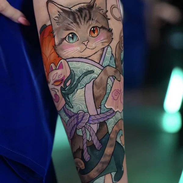 Neo Traditional tattoo by Alena Lang in Valencia