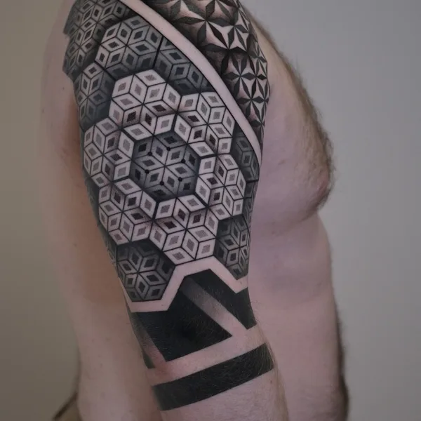 Dotwork tattoo by Oni.hori in Marietta