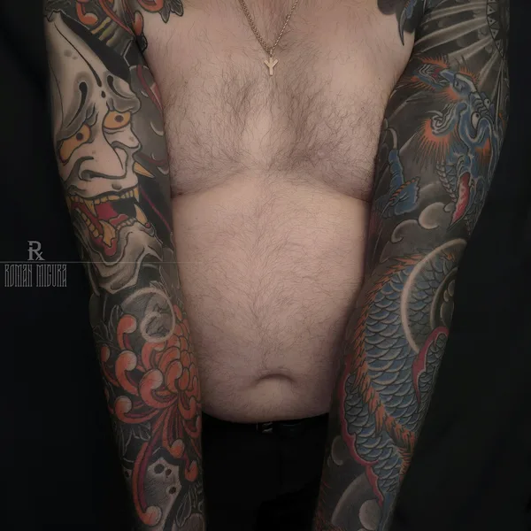 Japanese tattoo by РОМАН МИГУРА in Moscow