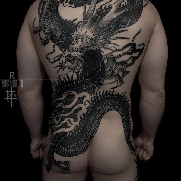 Japanese tattoo by РОМАН МИГУРА in Moscow