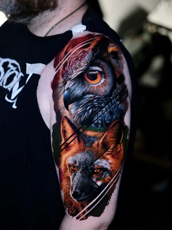 male color coverup tattoo auf arm #96719 | Tätowierer Kirill Antik