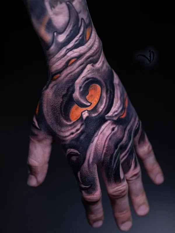 male blackandgrey bioorganic tattoo on arm #94266 | Tattoo Artist Дмитрий Варлаков