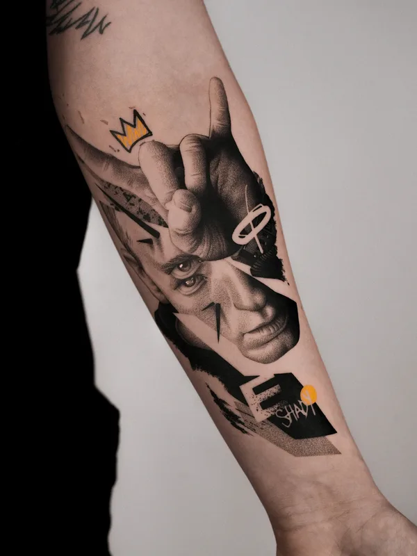 black and grey blackwork татуировка на forearm #95082 | Тату мастер Petr Shvets