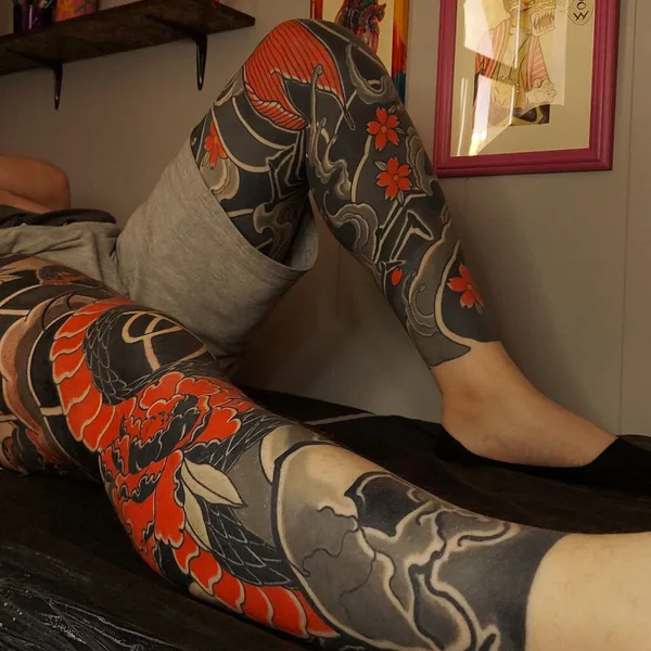 Japanese tattoo by Ксения Жаворонкова in Воронеж