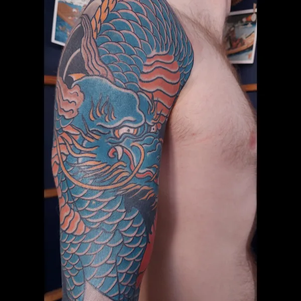Japanese tattoo by Ксения Жаворонкова in Воронеж