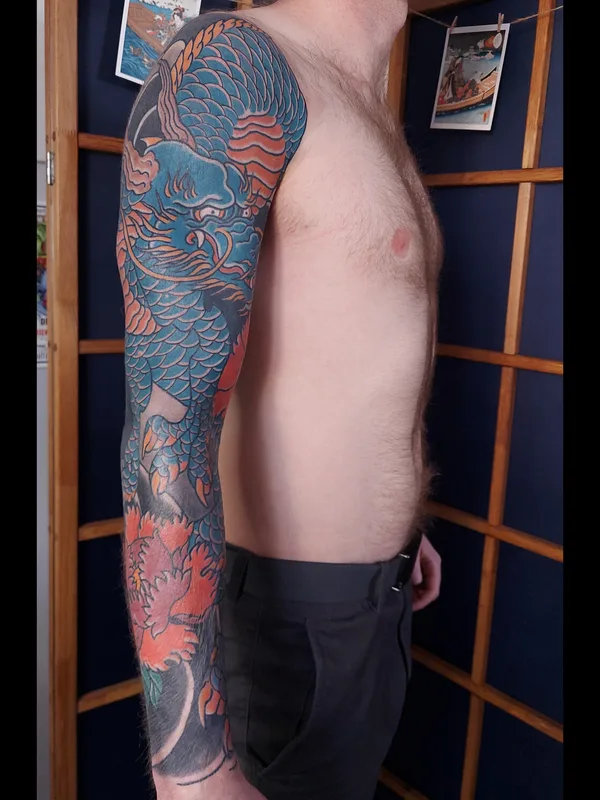 Японская tattoo by Ксения Жаворонкова in Воронеж