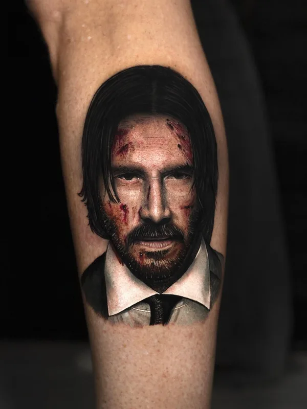 color realism tattoo auf calf #92704 | Tätowierer Anastasis Koukoulas