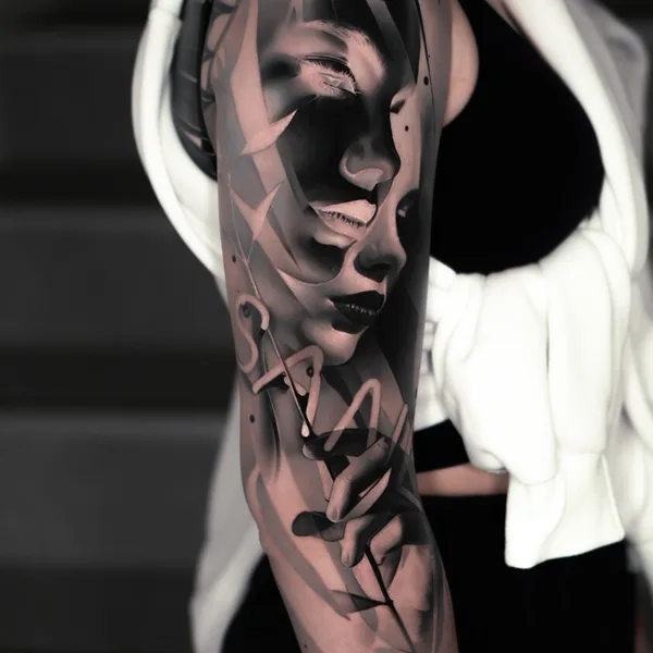 Чёрно-серая tattoo by Dan Starr in Ростов-на-Дону