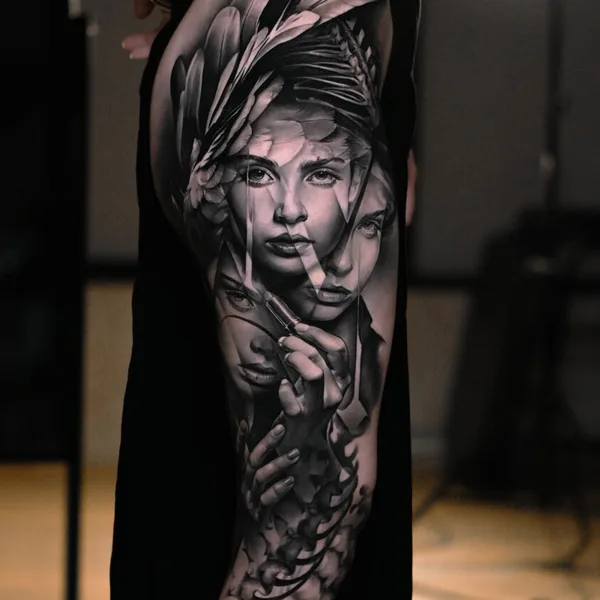 Чёрно-серая tattoo by Dan Starr in Ростов-на-Дону