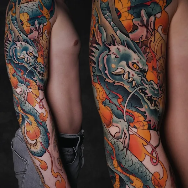 Neo Traditional tattoo by Паш Тет in Пенза