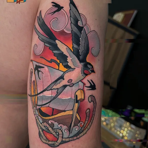 Neo Traditional tattoo by Паш Тет in Пенза