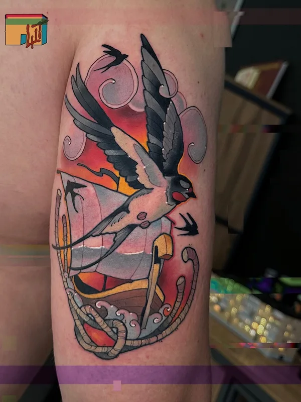 male color neotraditional Tatuagem em arm #101279 | Tatuador Паш Тет