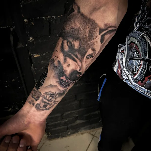 Black tattoo by Евгений Гнётов in Moscow