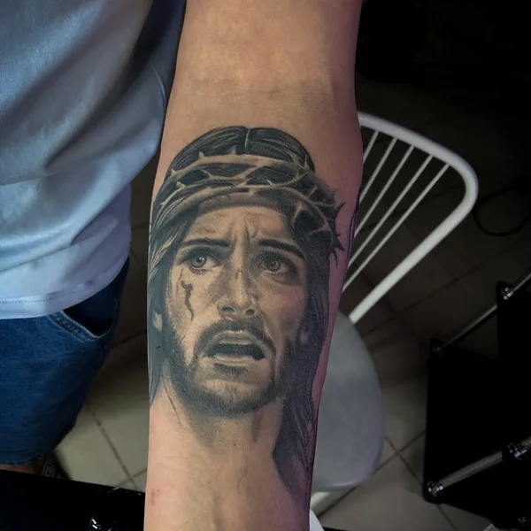Black tattoo by Евгений Гнётов in Moscow