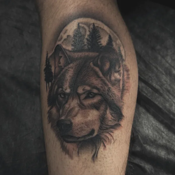 Black tattoo by Евгений Гнётов in Moscow