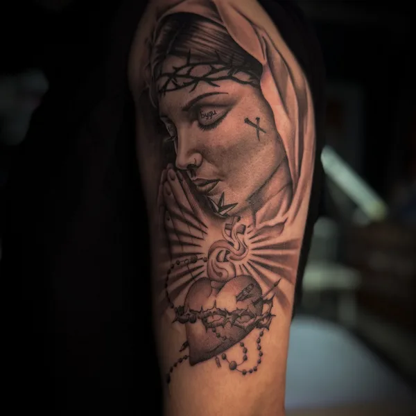 Black tattoo by Евгений Гнётов in Moscow