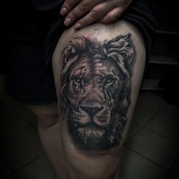 Black tattoo by Евгений Гнётов in Moscow