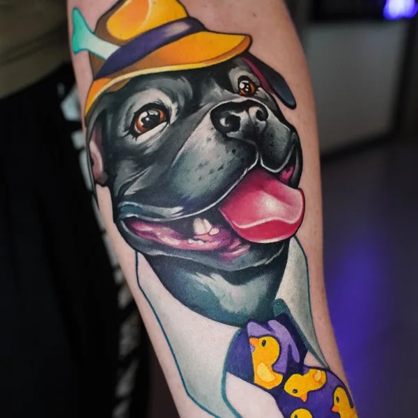 New School tattoo by Яна Левченко in Краснодар