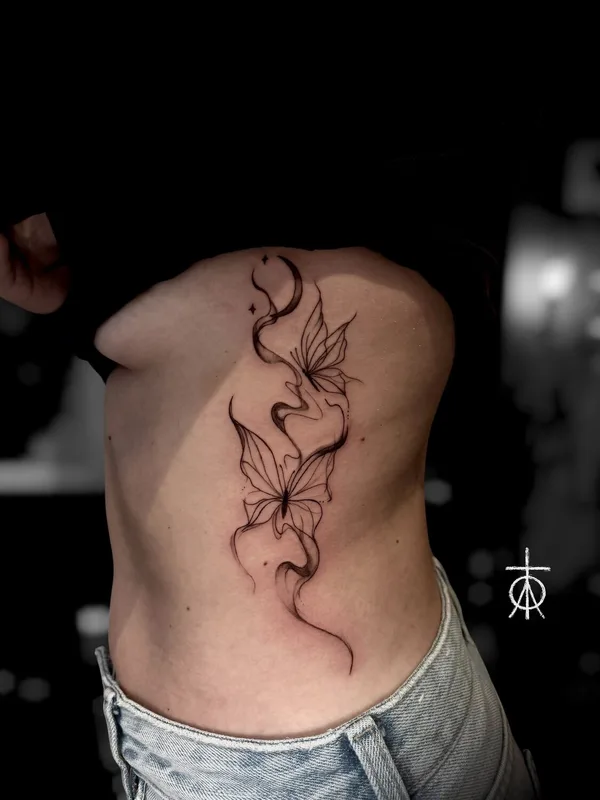 black fineline tatuaje #105625 | Tatuador Claudia Fedorovici 