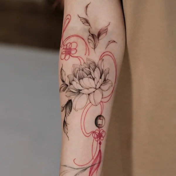 Graphic tattoo by Juliaavoo in Moscow