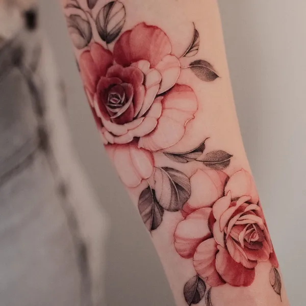 Graphic tattoo by Juliaavoo in Moscow