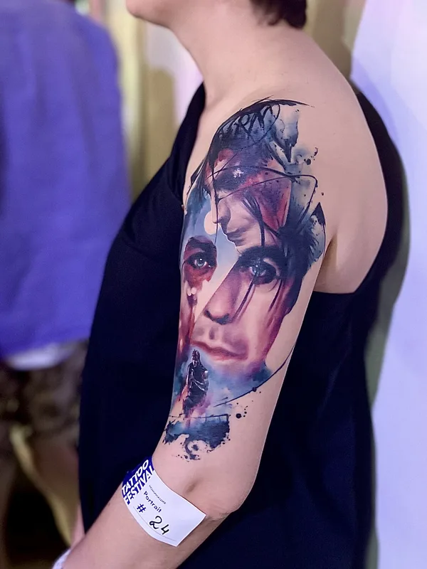 female color portrait 타투 부위 shoulder #104304 | 타투이스트 Павел Задорожняк