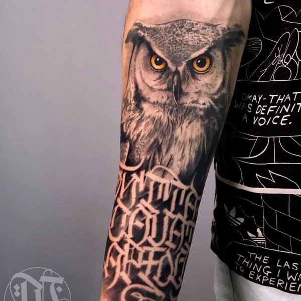 Calligraphy tattoo by Саша Мезо in Саратов