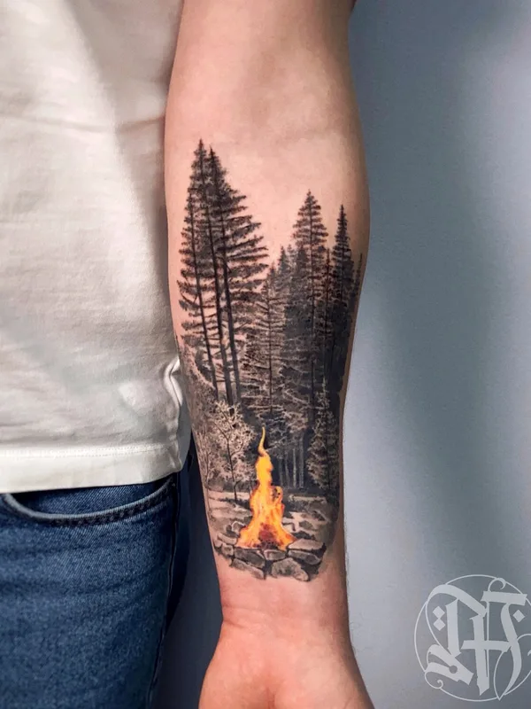 male blackandgrey realism tattoo auf forearm #93456 | Tätowierer Саша Мезо
