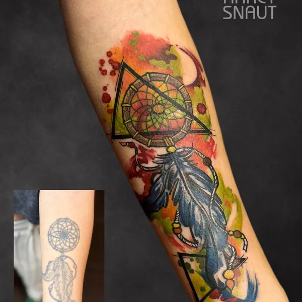 Abstract tattoo by Harey Snaut in Moscow