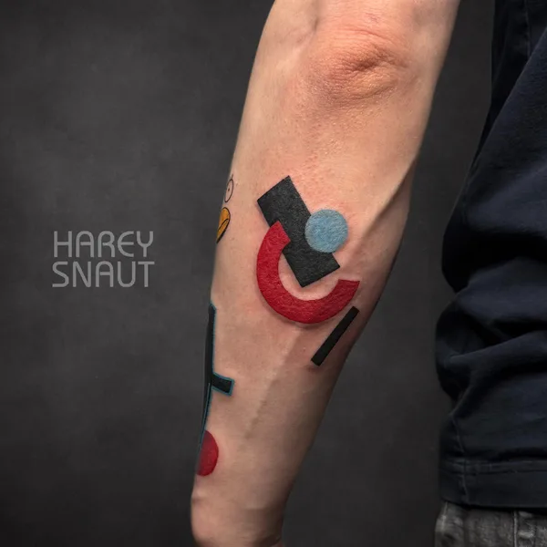 Abstract tattoo by Harey Snaut in Moscow