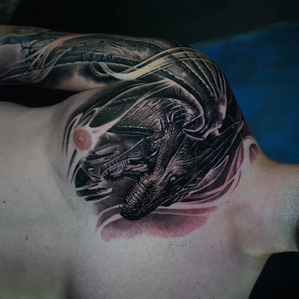 coverup tattoo by Gregory Pazdniakou  in Москва