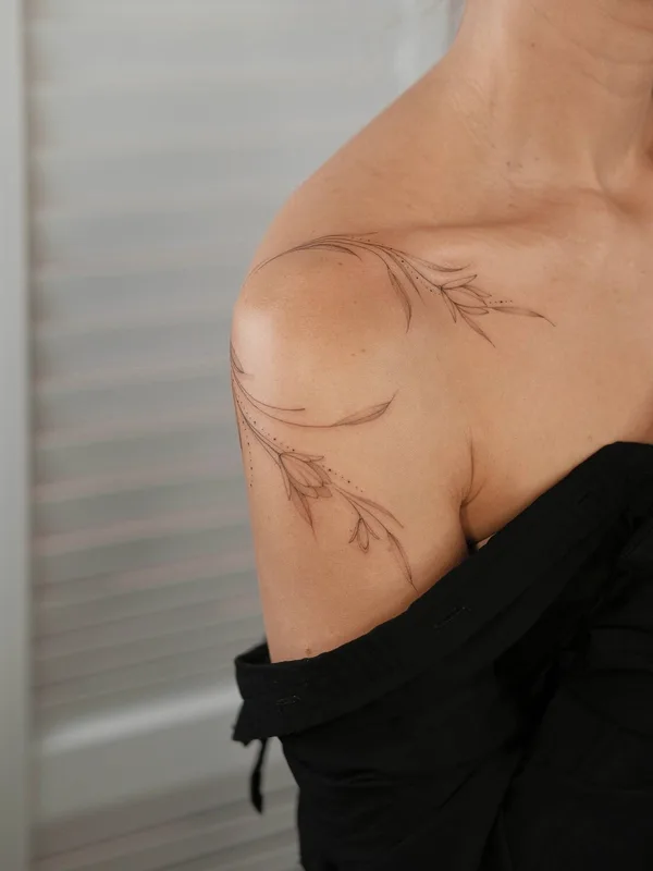 Botanical tattoo by Анастасия Ковязина in Saint Petersburg