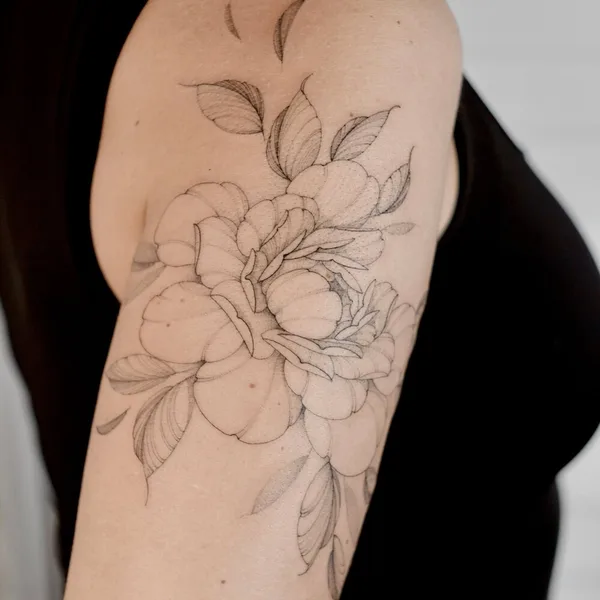 Botanical tattoo by Анастасия Ковязина in Saint Petersburg