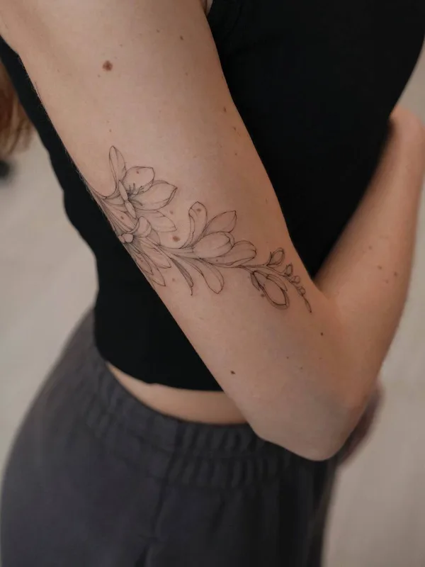 Botanical tattoo by Анастасия Ковязина in Saint Petersburg