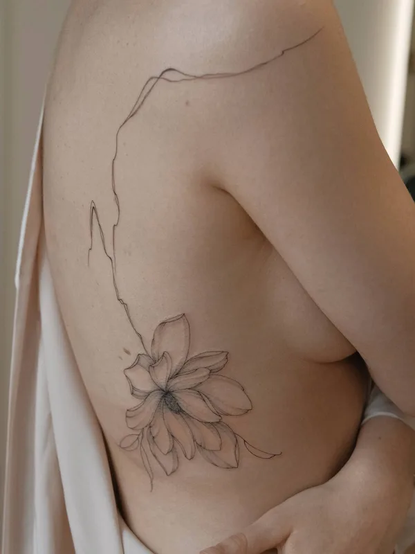 Botanical tattoo by Анастасия Ковязина in Saint Petersburg