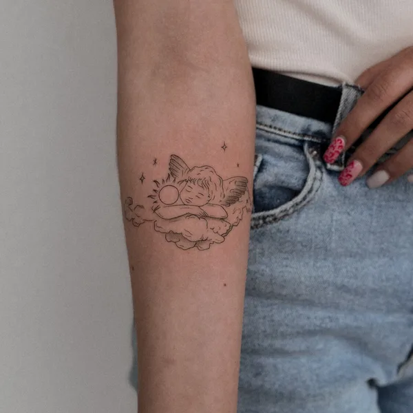 Minimalism tattoo by Лина Ермоленко in Сочи