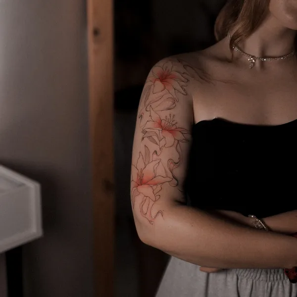 Minimalism tattoo by Лина Ермоленко in Сочи