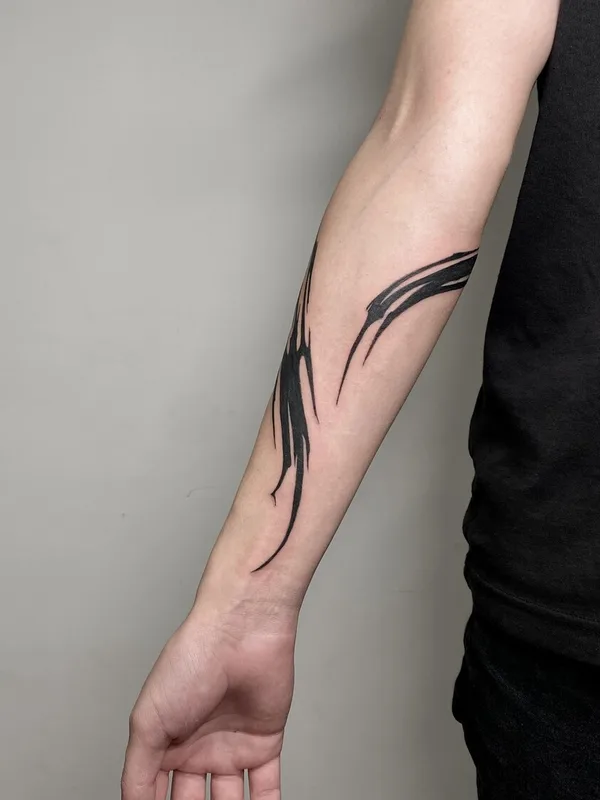 male black tribal 타투 부위 arm #99380 | 타투이스트 Mariam Nepostaeva