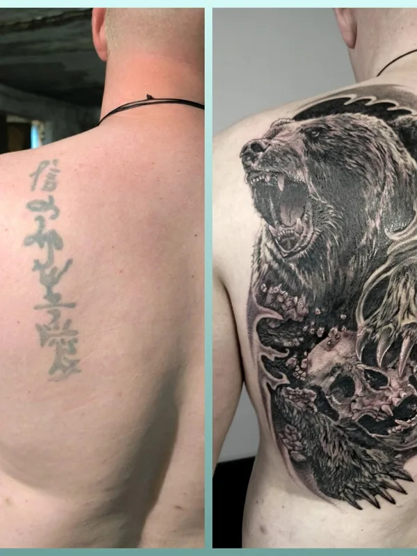 black and grey realism татуировка на upper back #92663 | Тату мастер Докалов Владислав