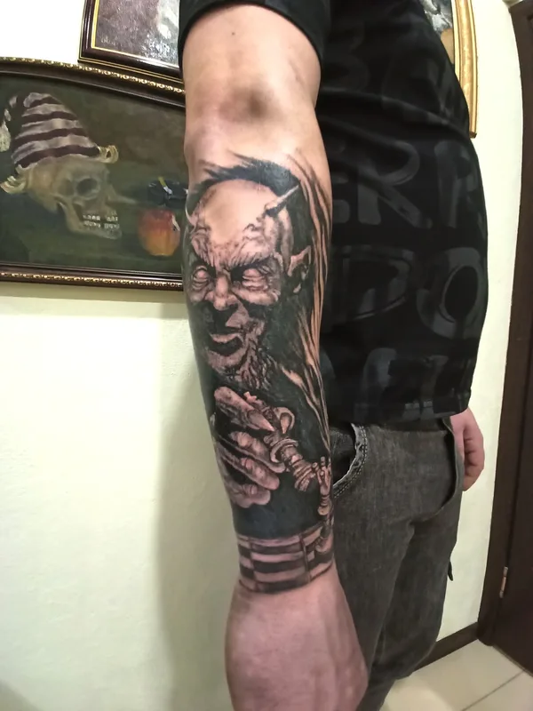 male black and grey black and grey татуировка на forearm #92670 | Тату мастер Докалов Владислав