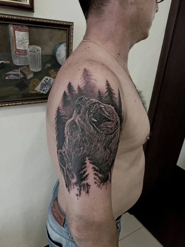 male black realism татуировка на shoulder #92672 | Тату мастер Докалов Владислав