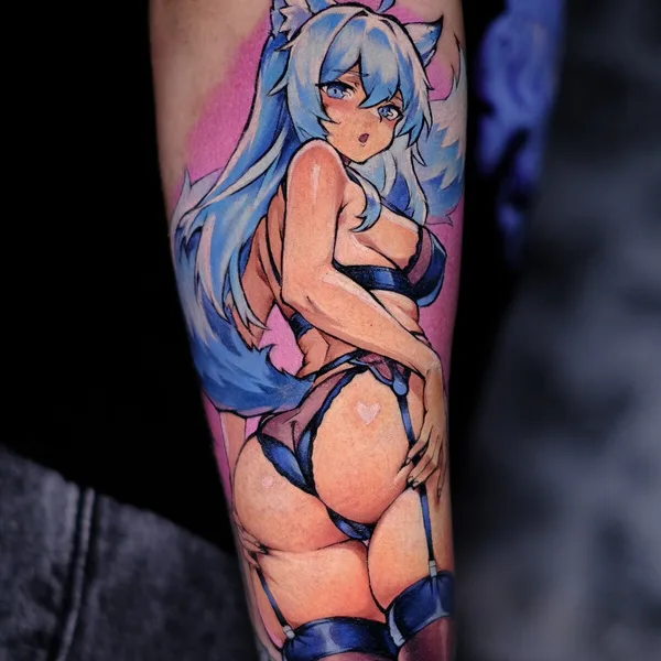Аниме tattoo by Кирилл / Rare Dare in Москва