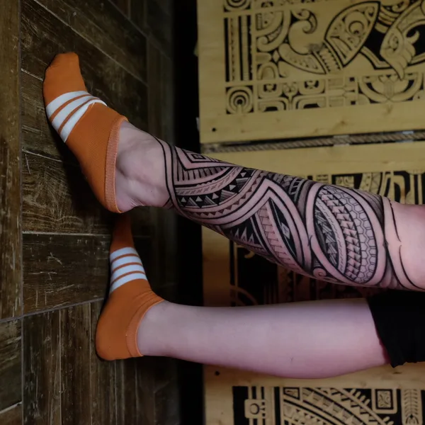 Polynesian tattoo by максим кокин in Saint Petersburg