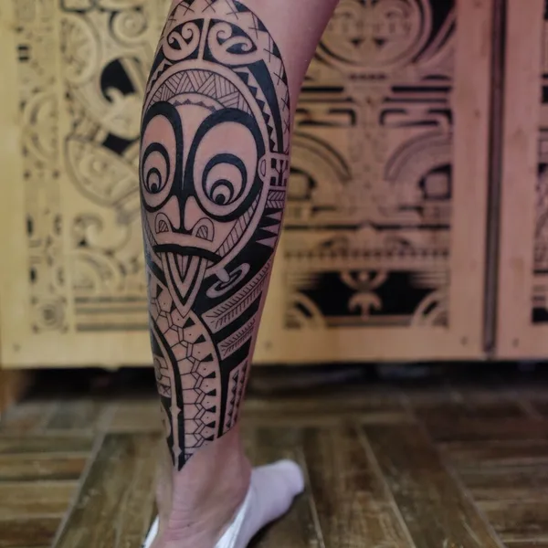 Polynesian tattoo by максим кокин in Saint Petersburg